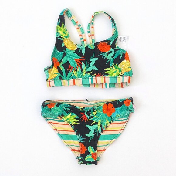 Seafolly Tropical Nights Bikini Set, Multi, Girls 12